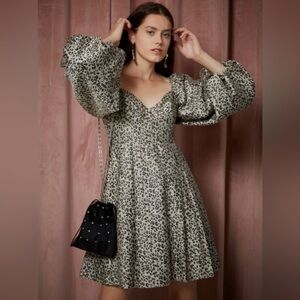Sister Jane Tempo Leopard Jacquard Mini Dress S